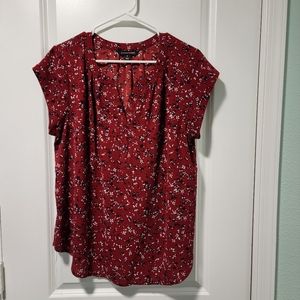 41 Hawthorn Blouse. Red Pattern XL